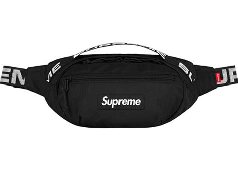 supreme waist bag ss18 black replica|supreme ss18 fanny pack.